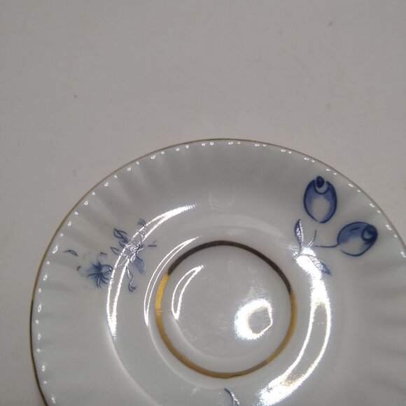 A Servre Decor Mini Tea Set 10 Piece Hand Painted Blue Gold. - Picture 11 of 14